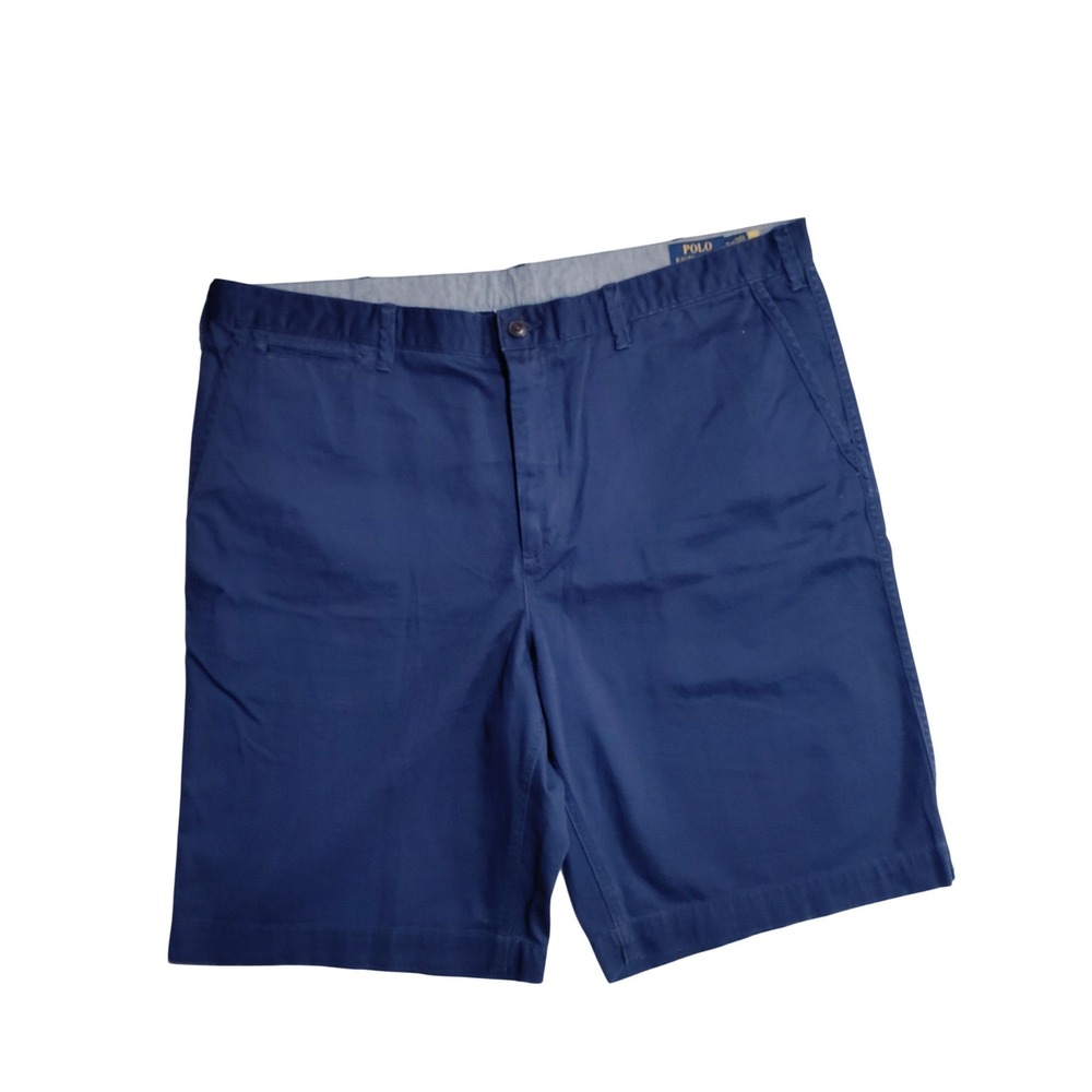 Polo Ralph‎ Lauren Mens 42 Classic Fit Chino Shorts Navy Blue Cotton 100%